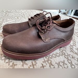 NEW Boys 1M Florsheim Brown Chocolate Leather Comfortech Dress Shoes